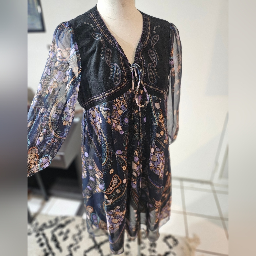 Freelance Boho Velvet Dress Medium